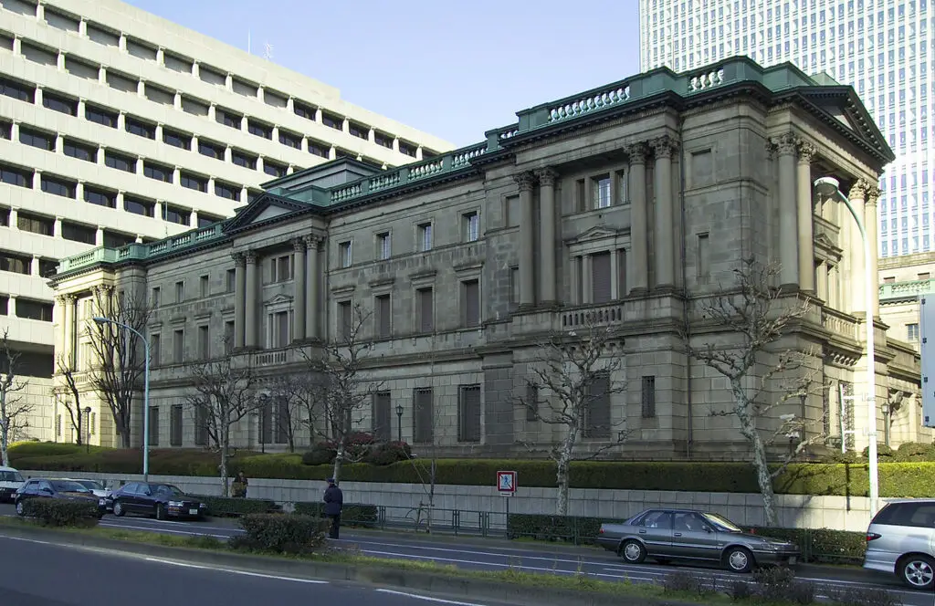 The Bank of Japan headquarters building in Tokyo