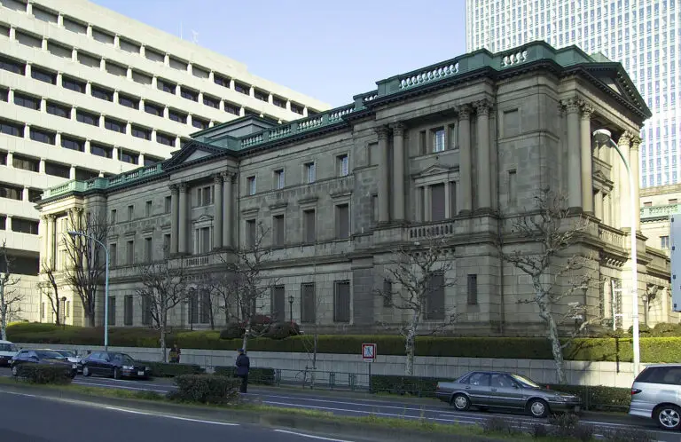 The Bank of Japan headquarters building in Tokyo
